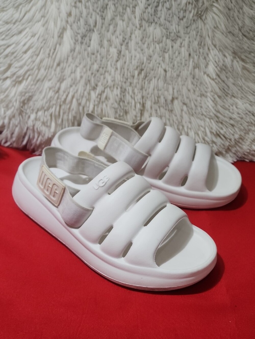 UGG Sport Yeah Slide White Foam Slingback  Sandals